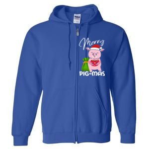 Merry Pigmas Christmas Pig For Swine Lovers Great Gift Full Zip Hoodie