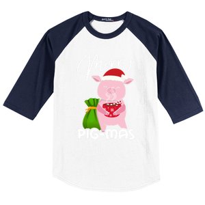 Merry Pigmas Christmas Pig For Swine Lovers Great Gift Baseball Sleeve Shirt