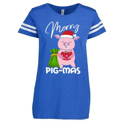 Merry Pigmas Christmas Pig For Swine Lovers Great Gift Enza Ladies Jersey Football T-Shirt