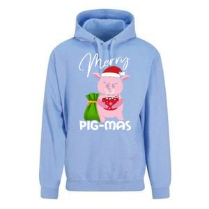 Merry Pigmas Christmas Pig For Swine Lovers Great Gift Unisex Surf Hoodie