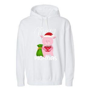 Merry Pigmas Christmas Pig For Swine Lovers Great Gift Garment-Dyed Fleece Hoodie