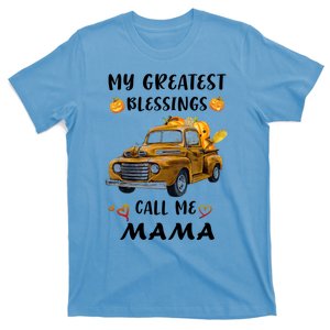 Mom Pumpkin Car My Greatest Blessings Call Me Mama Cute Gift T-Shirt