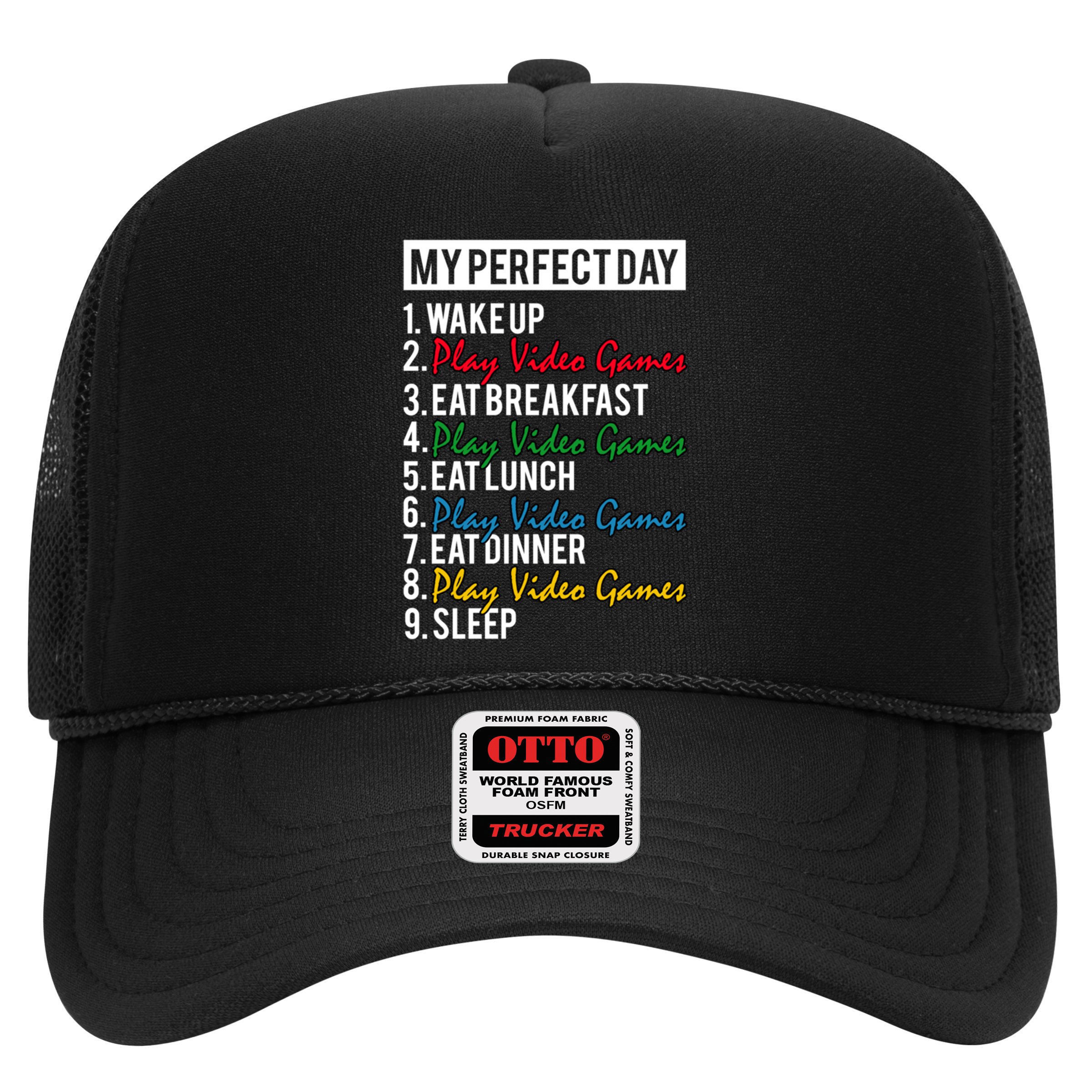 My Perfect Day Play Video Games Gaming Humor Funny Gamer Gift Hat
