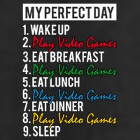 My Perfect Day Play Video Games Gaming Humor Funny Gamer Gift Hat