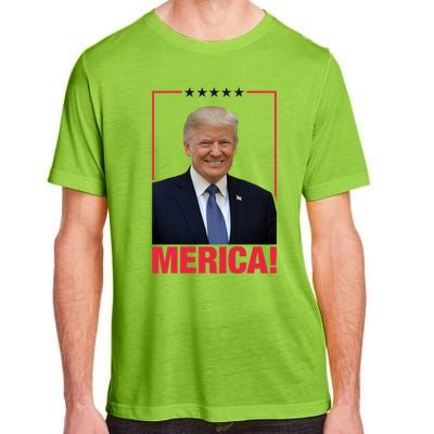 Merica! President Donald Trump Presidential Portrait Meme Gift Adult ChromaSoft Performance T-Shirt