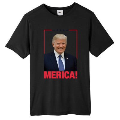 Merica! President Donald Trump Presidential Portrait Meme Gift Tall Fusion ChromaSoft Performance T-Shirt