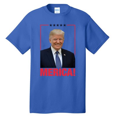 Merica! President Donald Trump Presidential Portrait Meme Gift Tall T-Shirt