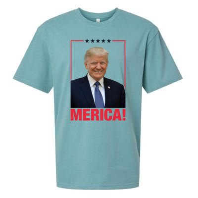 Merica! President Donald Trump Presidential Portrait Meme Gift Sueded Cloud Jersey T-Shirt