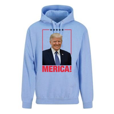 Merica! President Donald Trump Presidential Portrait Meme Gift Unisex Surf Hoodie