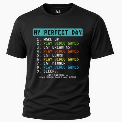 My Perfect Day Play Video Games Cooling Performance Crew T-Shirt