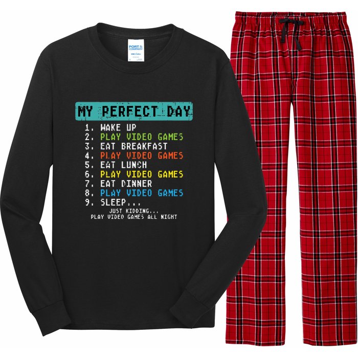 My Perfect Day Play Video Games Long Sleeve Pajama Set