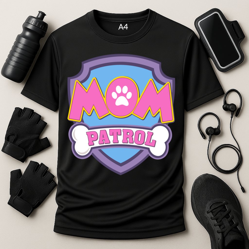 Mom Patrol Dog Mom Dad Funny Gift Birthday Party Cooling Performance Crew T-Shirt