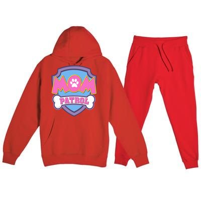 Mom Patrol Dog Mom Dad Funny Gift Birthday Party Premium Hooded Sweatsuit Set