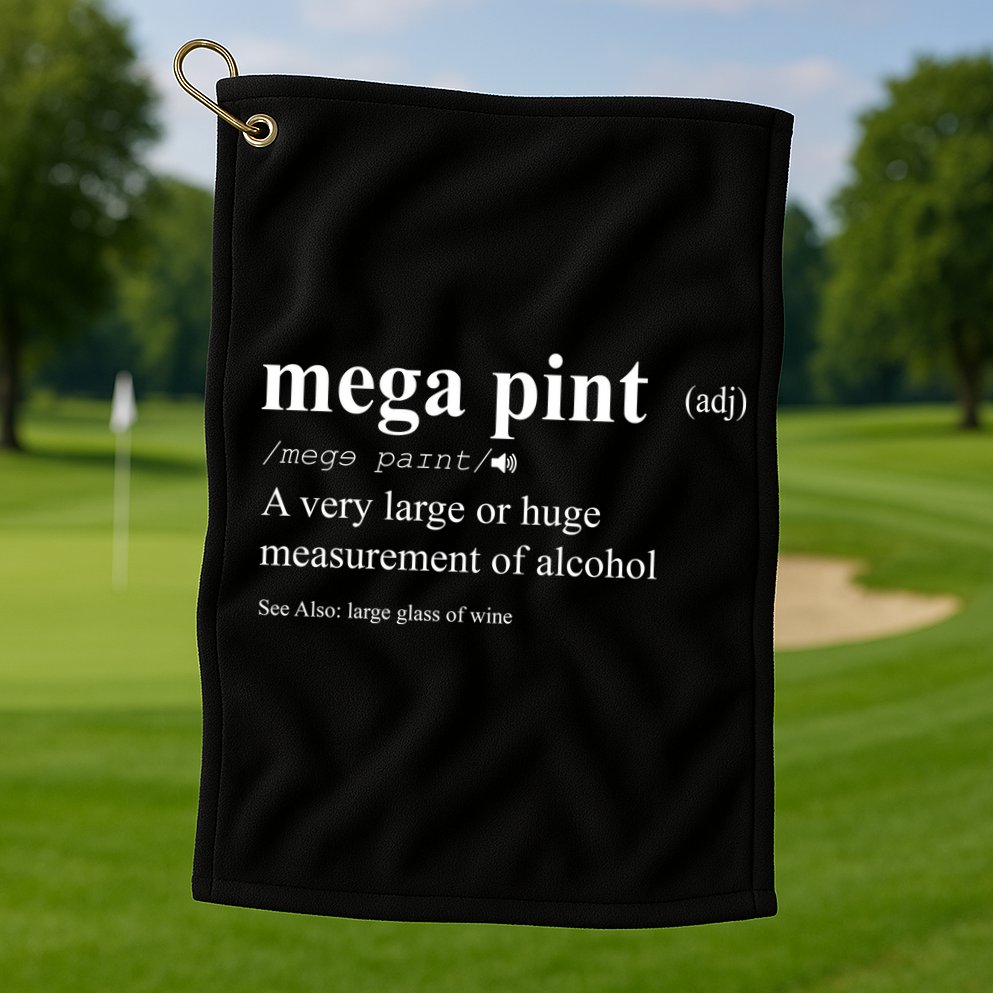 Mega Pint Definition Johnny Depp Golf Towel
