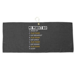 My Perfect Day Play Piano Recital Funny Gift Gift Large Microfiber Waffle Golf Towel