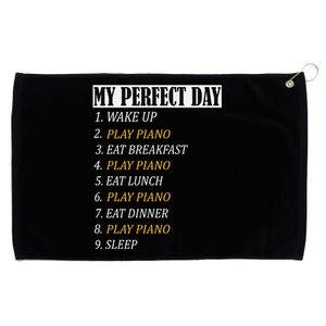 My Perfect Day Play Piano Recital Funny Gift Gift Grommeted Golf Towel