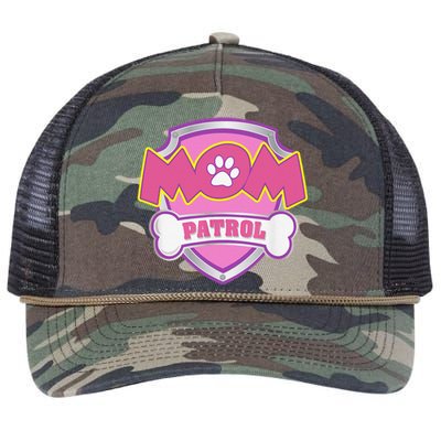 Mom Patrol Dog Mom Dad Funny Gift Birthday Party Cute Retro Rope Trucker Hat Cap