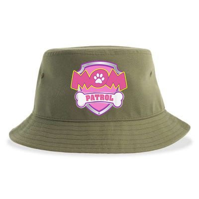 Mom Patrol Dog Mom Dad Funny Gift Birthday Party Cute Sustainable Bucket Hat