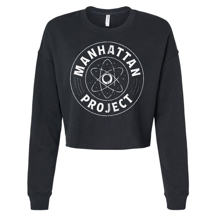 Manhattan Project Design Atomic Energy Bomb Cropped Pullover Crew