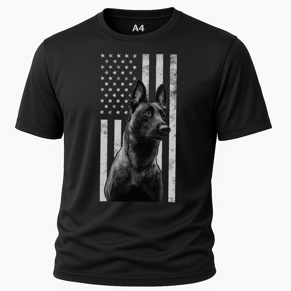 Malinois Police Dog Proud Owner USA K9 Police Canine Handler Cooling Performance Crew T-Shirt