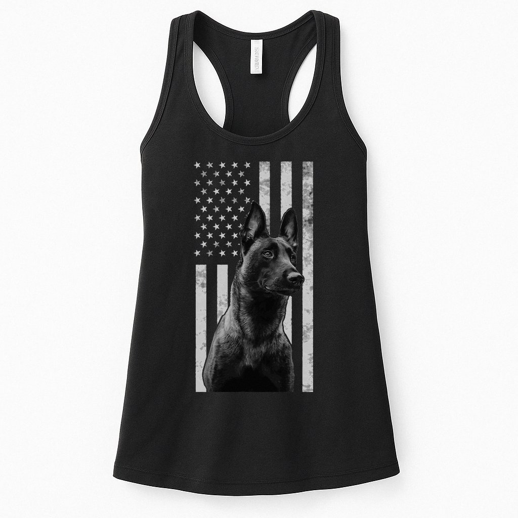 Malinois Police Dog Proud Owner USA K9 Police Canine Handler Womens Tank Top