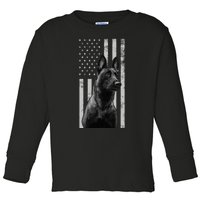 Malinois Police Dog Proud Owner USA K9 Police Canine Handler Toddler Long Sleeve Shirt