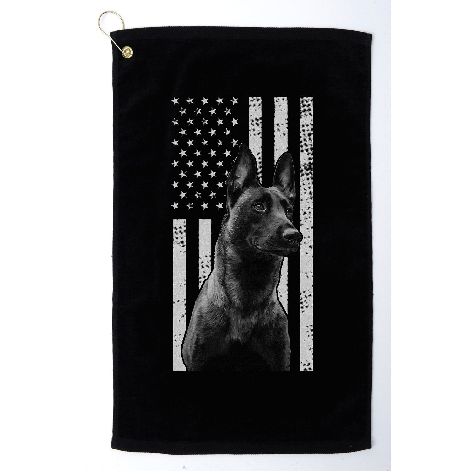Malinois Police Dog Proud Owner USA K9 Police Canine Handler Golf Towel