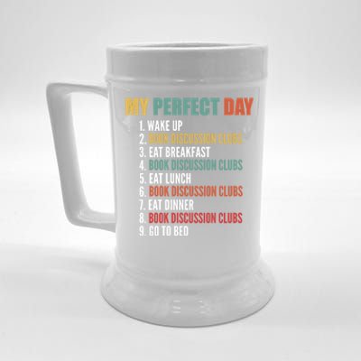 My Perfect Day Funny Book Discussion Clubs Meaningful Gift Beer Stein