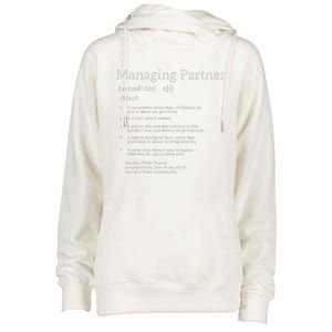 Managing Partner Definition Employee Appreciation Accountant Womens Funnel Neck Pullover Hood