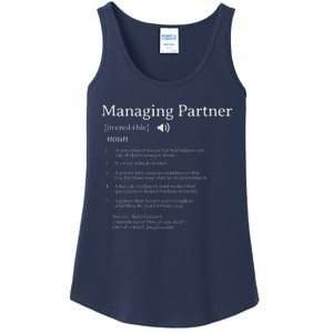 Managing Partner Definition Employee Appreciation Accountant Ladies Essential Tank