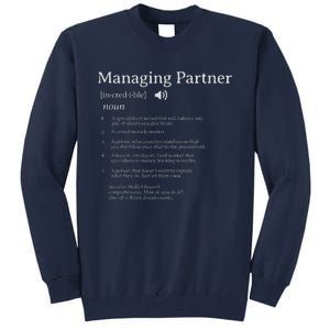 Managing Partner Definition Employee Appreciation Accountant Tall Sweatshirt