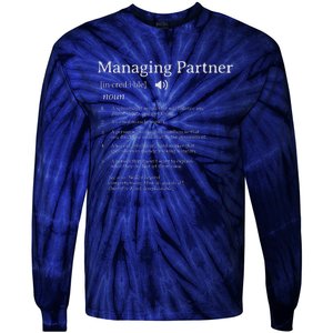 Managing Partner Definition Employee Appreciation Accountant Tie-Dye Long Sleeve Shirt