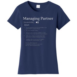 Managing Partner Definition Employee Appreciation Accountant Women's T-Shirt