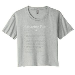 Managing Partner Definition Employee Appreciation Accountant Women's Crop Top Tee