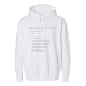 Managing Partner Definition Employee Appreciation Accountant Garment-Dyed Fleece Hoodie