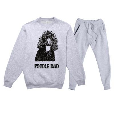 Men Poodle Dad Standard Poodle Dad Premium Crewneck Sweatsuit Set