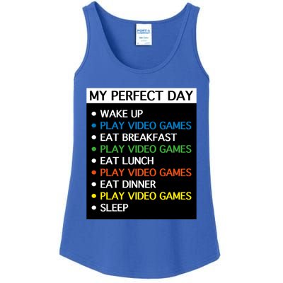 My Perfect Day Video Games Gift Gamer Cute Gift Meaningful Gift Ladies Essential Tank