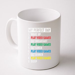 My Perfect Day Video Games Funny Gift Coffee Mug