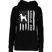 Men Poodle Dad US Flag Vintage Patriot Dog Lover Owner Men Gift Womens Funnel Neck Pullover Hood