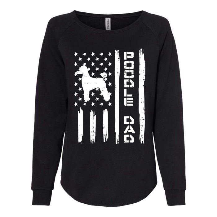 Men Poodle Dad US Flag Vintage Patriot Dog Lover Owner Men Gift Womens California Wash Sweatshirt