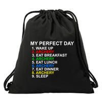 My Perfect Day Archery Meaningful Gift Drawstring Bag