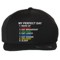 My Perfect Day Archery Meaningful Gift Wool Snapback Cap