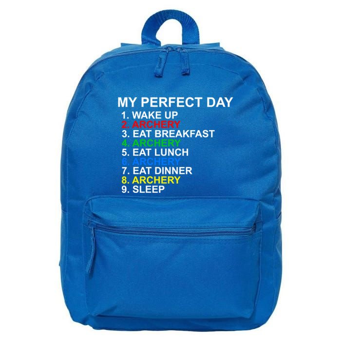 My Perfect Day Archery Meaningful Gift 16 in Basic Backpack