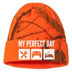 My Perfect Day Video Games Gift Funny Cool Gamer Tee Gift Great Gift Kati Licensed 12" Camo Beanie