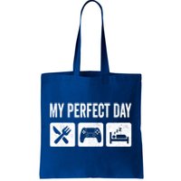 My Perfect Day Video Games Gift Funny Cool Gamer Tee Gift Great Gift Tote Bag