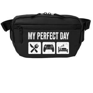 My Perfect Day Video Games Gift Funny Cool Gamer Tee Gift Great Gift Crossbody Pack