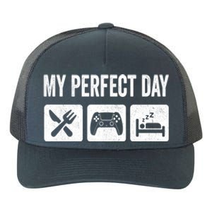 My Perfect Day Video Games Gift Funny Cool Gamer Tee Gift Great Gift Yupoong Adult 5-Panel Trucker Hat