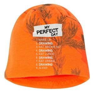 My Perfect Day Drawing Rest Day Painting Day Off Holiday Gift Kati - Camo Knit Beanie