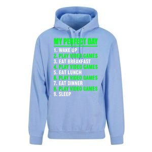 My Perfect Day Video Games Meaningful Gift Funny Cool Gamer Tee Gift Unisex Surf Hoodie