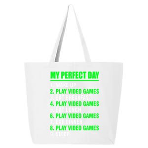 My Perfect Day Video Games Meaningful Gift Funny Cool Gamer Tee Gift 25L Jumbo Tote